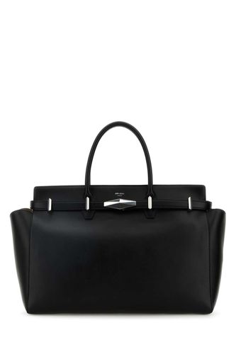 Black Leather Large Diamond Belted Shopping Bag - Jimmy Choo - Modalova