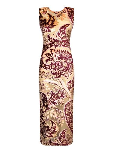 Yellow Tattoo Velvet Dress - Etro - Modalova