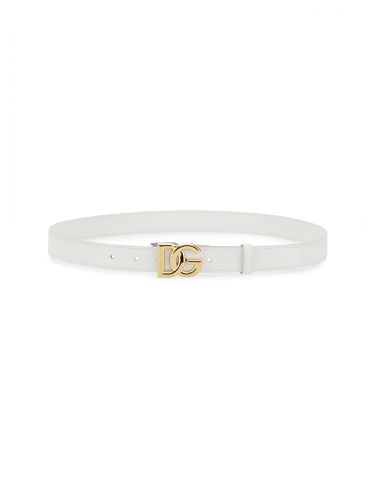 Belt In Calfskin With Crossed Dg Logo - Dolce & Gabbana - Modalova