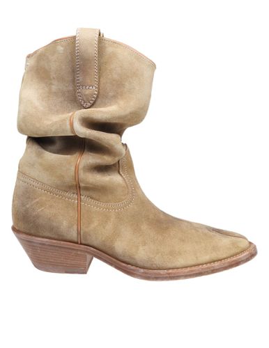 Texan Tabi Boots In Suede Leather - Maison Margiela - Modalova