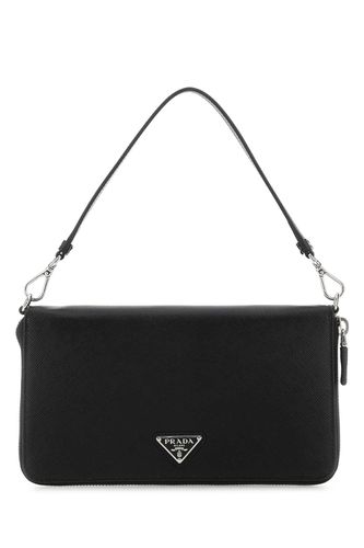 Prada Black Leather Document Case - Prada - Modalova