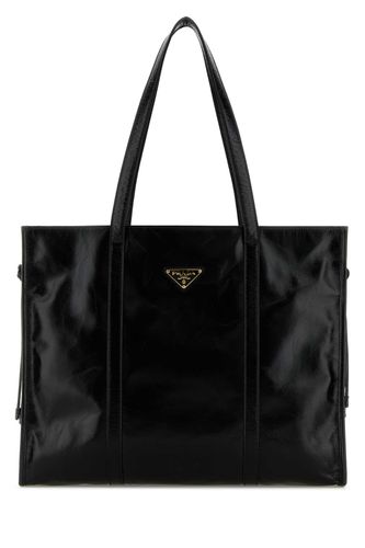 Prada Black Leather Shopping Bag - Prada - Modalova