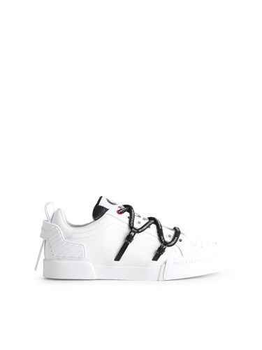 Portofino Sneaker In Calfskin And Patent Leather - Dolce & Gabbana - Modalova