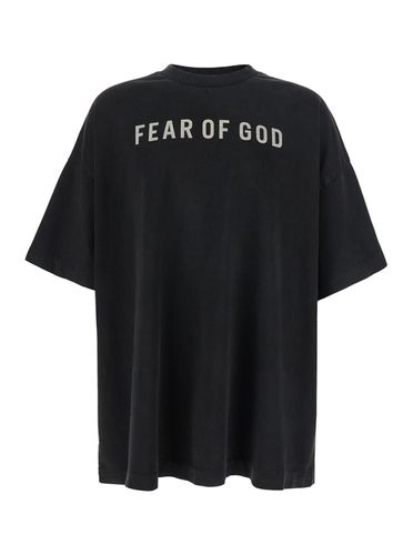 Greyt-shirt With Contrasting Front Logo Print In Cotton Man - Fear of God - Modalova