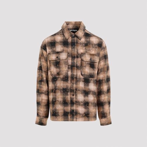 Palm Angels Curved Logo Check Shirt - Palm Angels - Modalova