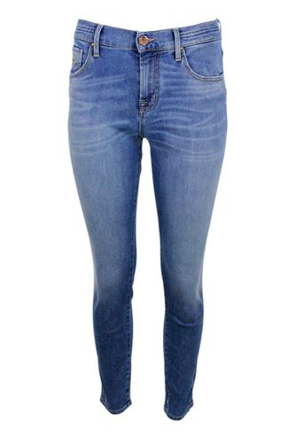 Light Jeans In 5-pocket Stretch With Slim Fit At The Ankle With Zip Closure And Tears - Jacob Cohen - Modalova