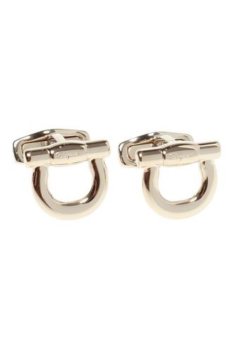 Ferragamo Logo Engraved Cuff Links - Ferragamo - Modalova