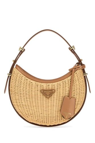 Two-tone Wicker And Leather Arquã¨ Handbag - Prada - Modalova