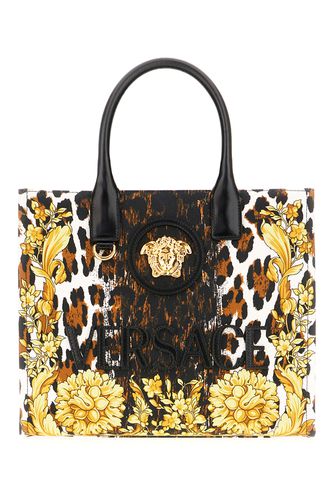 Printed Canvas Small Handbag - Versace - Modalova