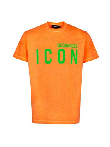 Logo Icon Printed Crewneck T-shirt - Dsquared2 - Modalova