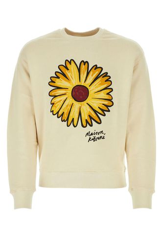 Cream Cotton Sweatshirt - Maison Kitsuné - Modalova