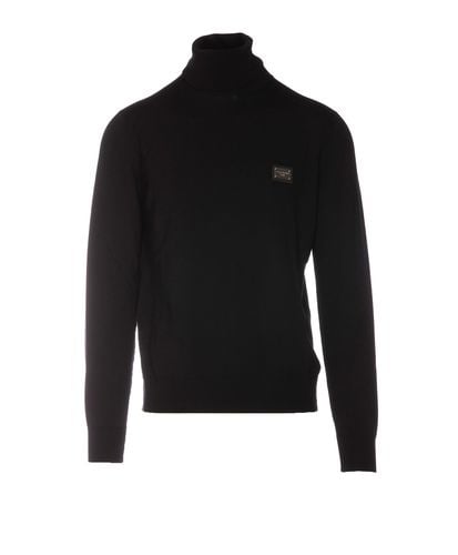 Dolce & Gabbana Logo Patch Sweater - Dolce & Gabbana - Modalova