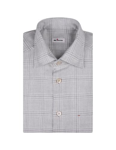 Houndstooth Flannel Nerano Shirt - Kiton - Modalova