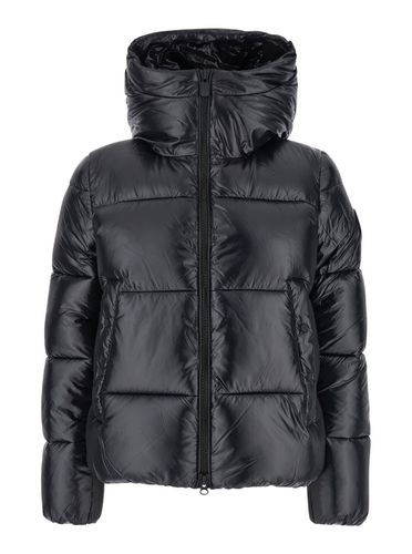 Biddy Down Jacket With Hood And Logo Patch On The Sleeve In Tech Fabric Man - Save the Duck - Modalova