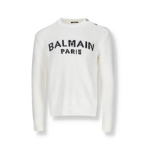 Balmain Cotton Logo Sweater - Balmain - Modalova