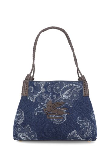 Etro Libra Media Denim Jacquard Bag - Etro - Modalova