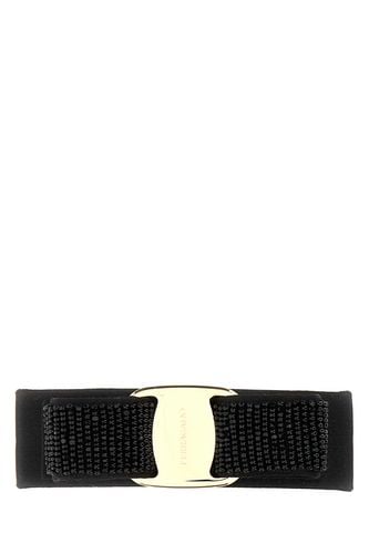 Ferragamo Black Fabric Hair Clip - Ferragamo - Modalova