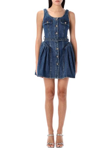 Flared Denim Mini Dress - self-portrait - Modalova