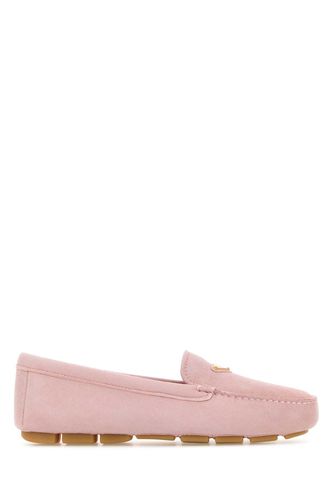 Prada Pastel Pink Suede Loafers - Prada - Modalova