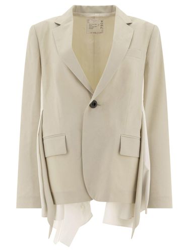 Single Breasted Panelled Poplin Jacket - Sacai - Modalova