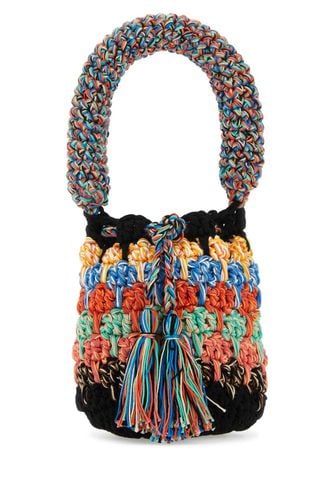 Crochet Knitted Drawstring Bucket Bag - Alanui - Modalova