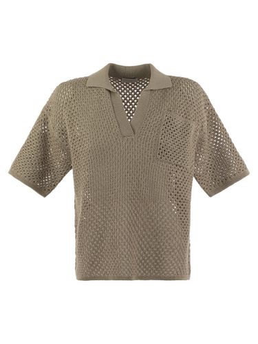 Net Polo-style Cotton Jersey - Brunello Cucinelli - Modalova