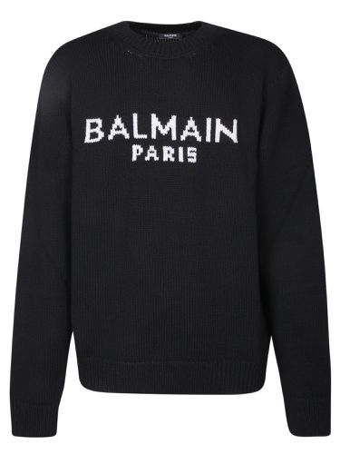 Balmain Black Logo Sweater - Balmain - Modalova