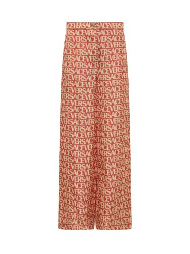 Versace Printed Silk Wide-leg Pant - Versace - Modalova