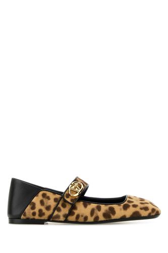 Printed Calf Hair Vlogo Locker Ballerinas - Valentino Garavani - Modalova