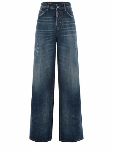 Distressed Wide-leg Denim Jeans - Dsquared2 - Modalova