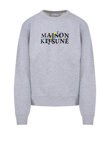 Logo Printed Crewneck Sweatshirt - Maison Kitsuné - Modalova