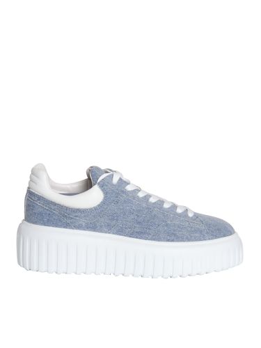 Hogan Ligth Blue H-stripe Sneakers - Hogan - Modalova