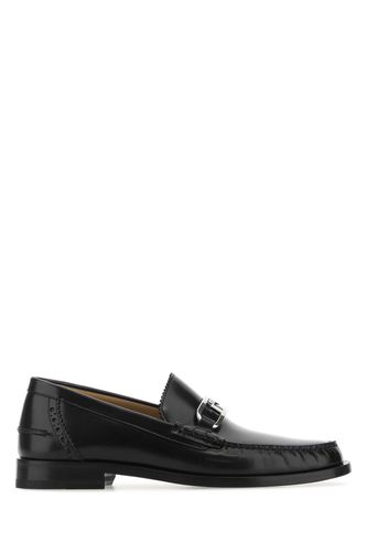 Fendi Black Leather Loafers - Fendi - Modalova