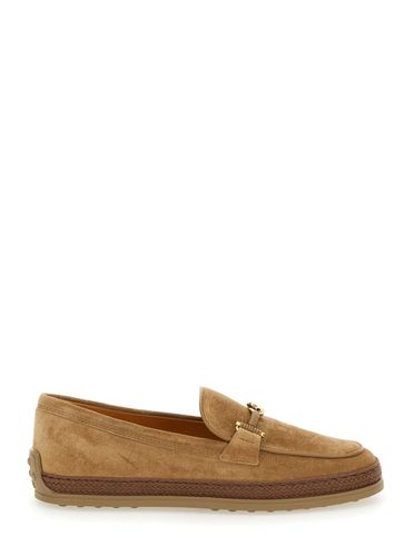 Loafers With Cord Detail In Leather Woman - Tod's - Modalova