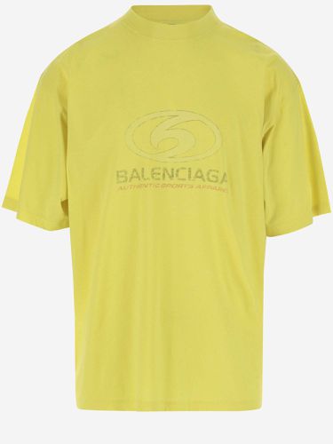 Cotton Surfer T-shirt With Logo - Balenciaga - Modalova