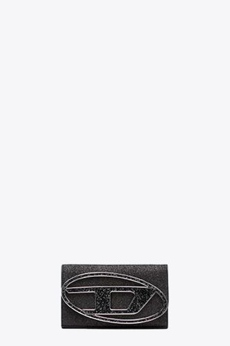 Dr 1dr Wallet Strap Sparkly Black Purse With Shoulder Strap - 1dr Wallet Strap - Diesel - Modalova