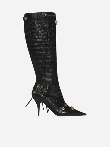 Cagole Animalier Effect Leather Boots - Balenciaga - Modalova