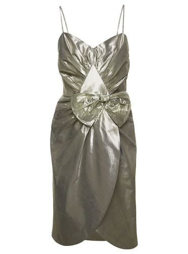 Midi Ivory Dress With Bow Detail In Lurex Woman - Maison Margiela - Modalova
