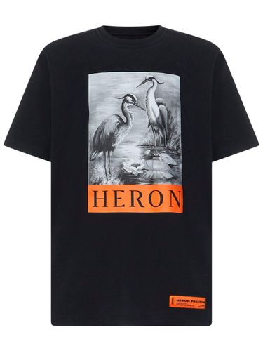 Logo Printed Crewneck T-shirt - HERON PRESTON - Modalova