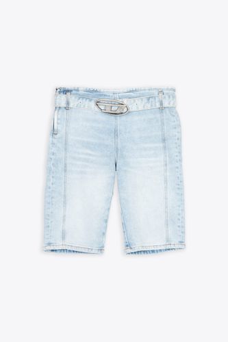 De-ginny-s Light blue denim short with belt - De Ginny S - Diesel - Modalova