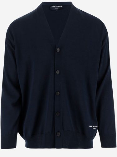 Wool Blend Cardigan With Logo - Comme des Garçons - Modalova