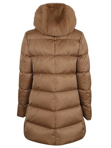 A-shape In Satin With Faux Fur Bib - Herno - Modalova