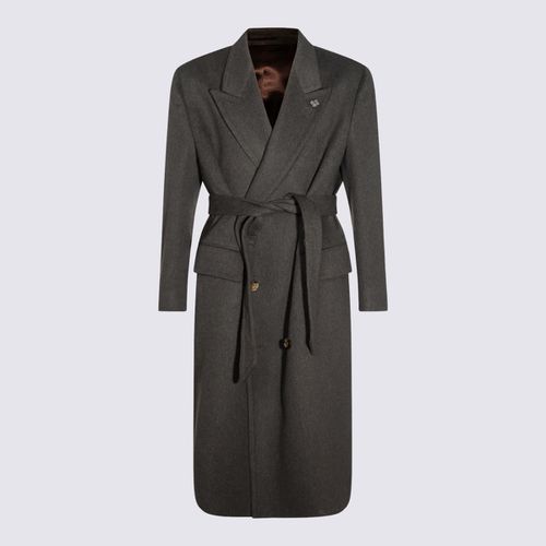 Lardini Dark Grey Wool Coat - Lardini - Modalova