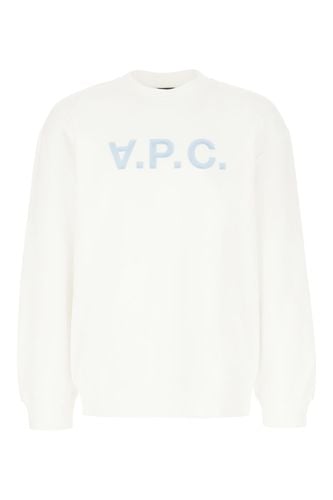 A. P.C. White Stretch Cotton Sweatshirt - A.P.C. - Modalova