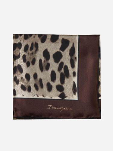 Leopard Print Silk Scarf - Dolce & Gabbana - Modalova