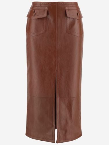 Chloé Glossy Leather Midi Skirt - Chloé - Modalova