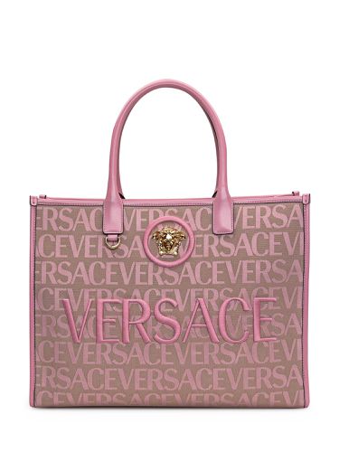 Versace Large Tote Bag With Logo - Versace - Modalova