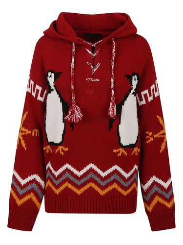 For The Love Of Pengui Drawstring Hoodie - Alanui - Modalova