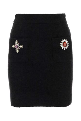 Moschino Black Wool Blend Miniskirt - Moschino - Modalova