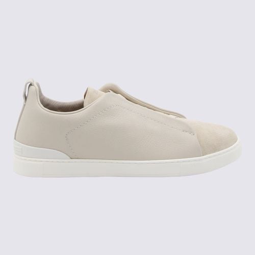 Zegna White Leather Sneakers - Zegna - Modalova